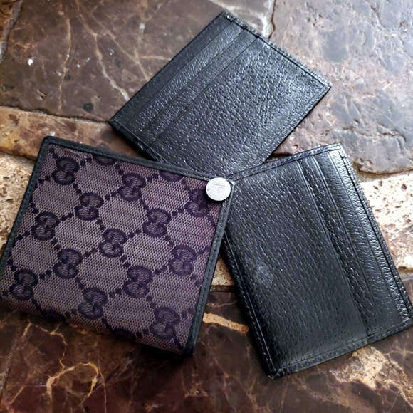 Gucci black canvas monogram Men's Wallet With 2 swivel inserts - Picture 5 of 8